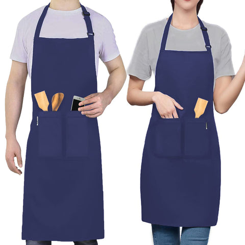 LEFUNDA® Kochschürze Wasserdicht Schürze mit 3 Taschen Verstellbare Grillschürze mit langen Bändern Küchenschürze für Männer Damen Küche BBQ Restaurant Café Backen