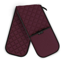 LEFUNDA® Doppel Ofenhandschuhe Topflappen, Hitzebeständige Topfhandschuhe Baumwolle, Grillhandschuhe, Ofen Handschuhe zum Backen, Kochen, Grillen BBQ (Rot (1 X Doppelhandschuh), 1 Lang)