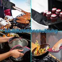 LEFUNDA® 3 in 1 Küchenset mit Kochschürze Ofenhandschuhe Topflappen Verstellbare Grillschürze mit 3 Taschen für Küche Kochen Restaurant café