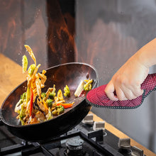 LEFUNDA® 3 in 1 Küchenset mit Kochschürze Ofenhandschuhe Topflappen Verstellbare Grillschürze mit 3 Taschen für Küche Kochen Restaurant café