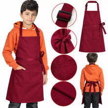 LEFUNDA® Kochschürze Wasserdicht Schürze mit 3 Taschen Verstellbare Grillschürze mit langen Bändern Küchenschürze für Männer Kinder Damen Küche Restaurant Café Backen